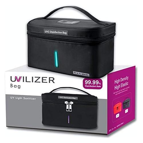  Rveal UVILIZER Bag - UV Light Sanitizer & Ultraviolet Sterilizer Box (Portable UV-C Cleaner for Home, Baby Room, Travel UVC LED Disinfection Lamp for Phone, Jewelry No Odor, Toxins