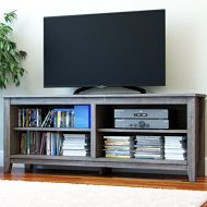 Ryan Rove Mission 58” Modern Wood Storage TV Stand Console Entertainment Center in Ash Grey