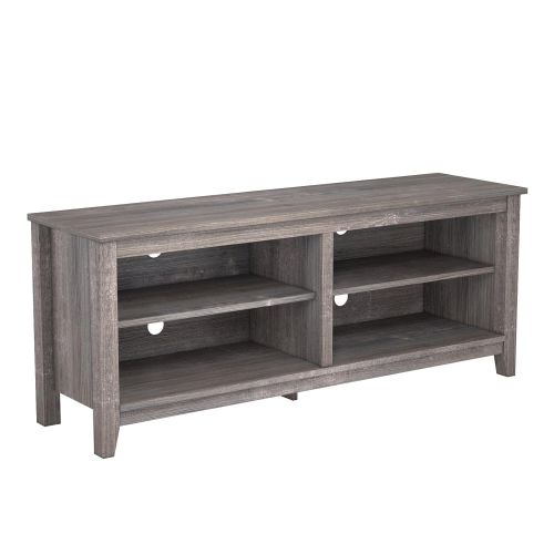  Ryan Rove Mission 58” Modern Wood Storage TV Stand Console Entertainment Center in Ash Grey