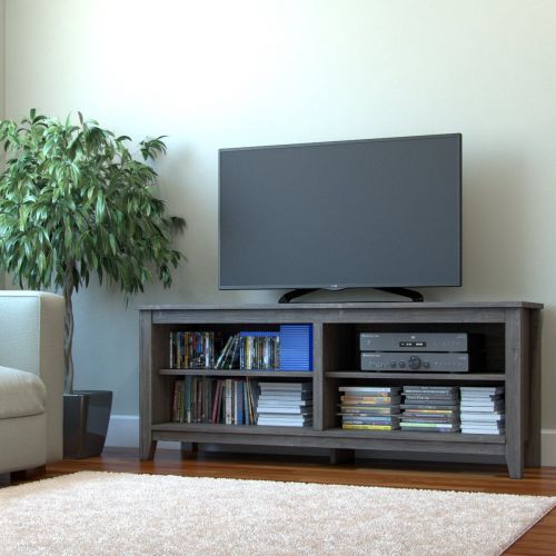  Ryan Rove Mission 58” Modern Wood Storage TV Stand Console Entertainment Center in Ash Grey