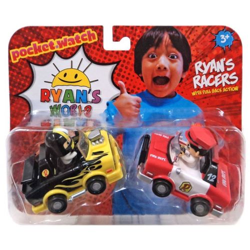  Pocket Watch Ryans World Hot Rod & Fire Car Racers 2-Pack