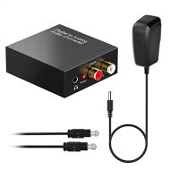 [아마존베스트]Rybozen Digital to Analog Audio Converter 192KHz, DAC Digital SPDIF Coaxial Optical Convert to L/R RCA, Toslink Optical to 3.5mm Jack Audio Adapter for PS4 HD DVD Home Cinema Systems