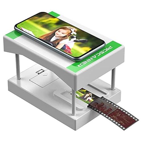  [아마존베스트]Rybozen Slide scanner, scan and save your 24 x 36 mm negatives and slides with your smartphone camera. Can be used for all types of 35 mm films (2 AA batteries are sold separately)