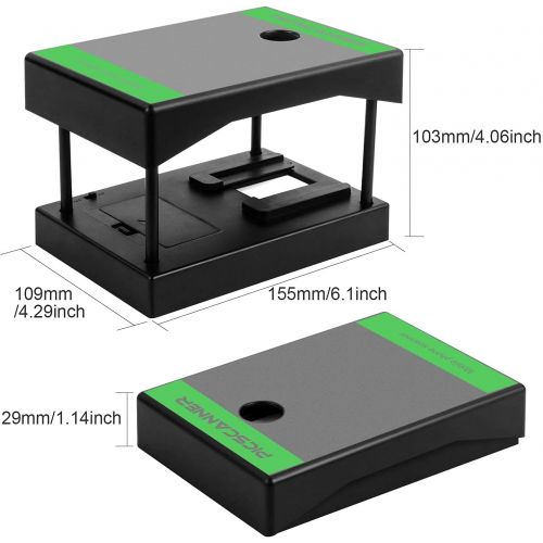  [아마존베스트]Rybozen Slide scanner, scan and save your 24 x 36 mm negatives and slides with your smartphone camera. Can be used for all types of 35 mm films (2 AA batteries are sold separately)