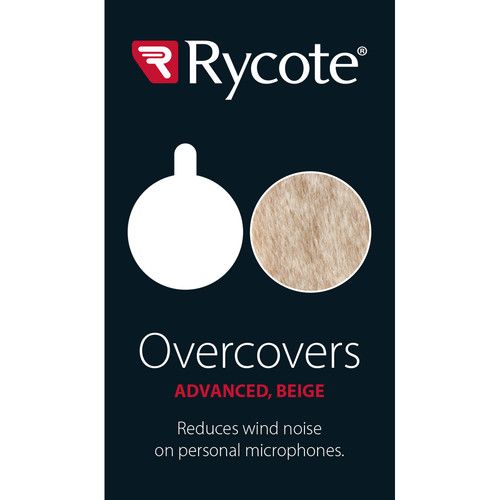  Rycote Overcovers Advanced Fur Disc Wind Covers for Lavalier Mics (5 Beige, 25 Round Stickies)