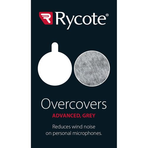  Rycote Overcovers Advanced Fur Disc Wind Covers for Lavalier Mics (5 Gray, 25 Round Stickies)