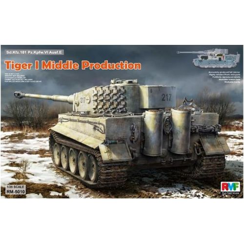  Rye Field Models RFMRM5010 1:35 Rye Field Model Sd.Kfz.181 Tiger I Middle Production with Full Interior [MODEL BUILDING KIT]