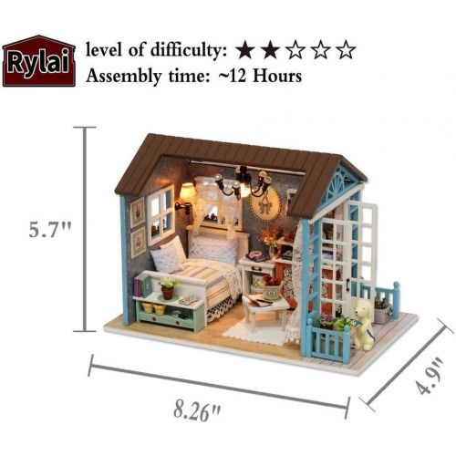  Rylai DIY Miniature Dollhouse Kit with Music Box 3D Puzzle Challenge for Adult Z007