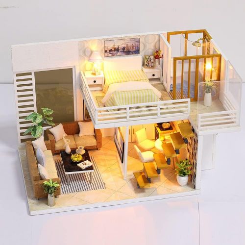  DIY Miniature Dollhouse Kit with Music Box Rylai 3D Puzzle Challenge for Adult (Simple and Elegan)