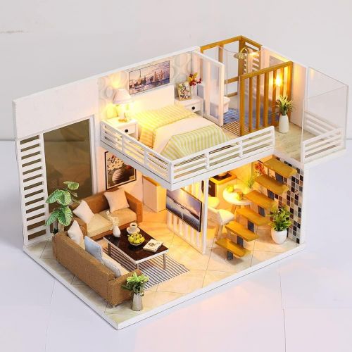  DIY Miniature Dollhouse Kit with Music Box Rylai 3D Puzzle Challenge for Adult (Simple and Elegan)