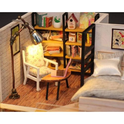  Rylai DIY Miniature Dollhouse Kit with Music Box 3D Puzzle Challenge for Adult (Light Series)