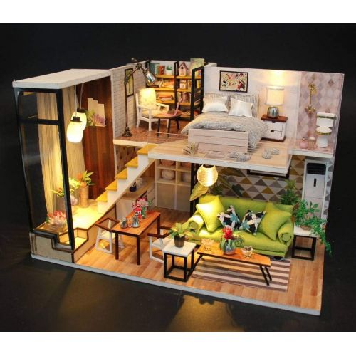  Rylai DIY Miniature Dollhouse Kit with Music Box 3D Puzzle Challenge for Adult (Light Series)