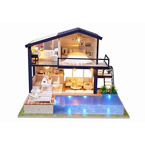  Rylai DIY Miniature Dollhouse Kit with Music Box 3D Puzzle Challenge for Adult Time Apartment