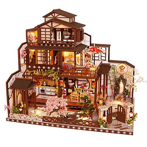  Rylai DIY Miniature Dollhouse Kit with Music Box 3D Puzzle Challenge for Adult Ancient Capital of The Moon