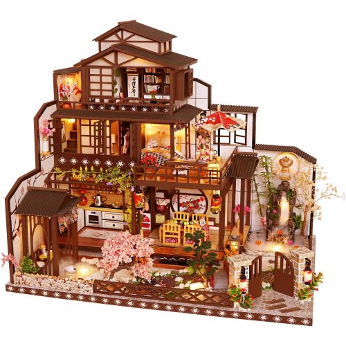  Rylai DIY Miniature Dollhouse Kit with Music Box 3D Puzzle Challenge for Adult Ancient Capital of The Moon
