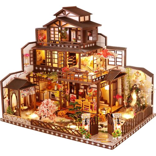  Rylai DIY Miniature Dollhouse Kit with Music Box 3D Puzzle Challenge for Adult Ancient Capital of The Moon