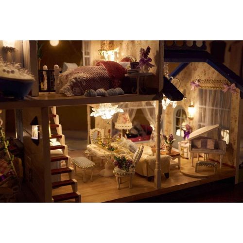  DIY Miniature Dollhouse Kit with Music Box Rylai 3D Puzzle Challenge for Adult (A032)