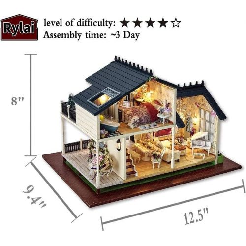  DIY Miniature Dollhouse Kit with Music Box Rylai 3D Puzzle Challenge for Adult (A032)