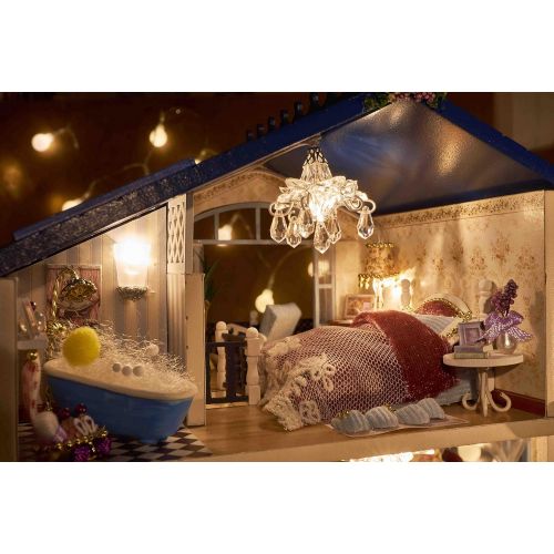  DIY Miniature Dollhouse Kit with Music Box Rylai 3D Puzzle Challenge for Adult (A032)