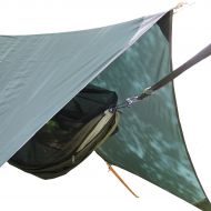 Ryno Traveller RainFly/Rain Tarp, Single Person, Easy to Transport, Rip-Stop Polyester Fabric, Ideal Shelter for Camping Hammock, Teal, Comes with Cords and Anchor Pins, 132 L x 108 W,