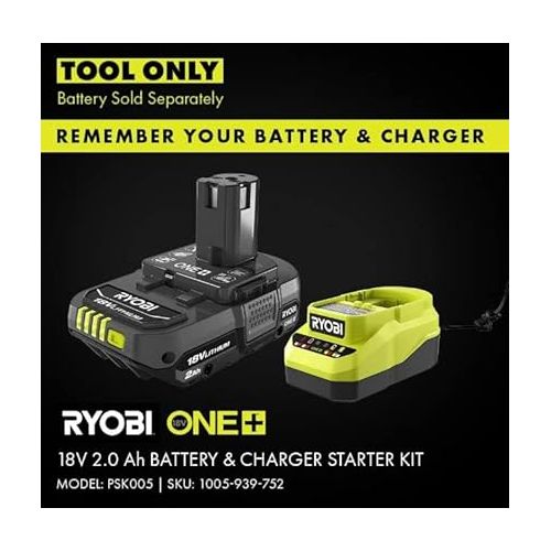  RYOBI ONE+ 18V Cordless 1/4 in. Impact Driver (Tool Only) Green