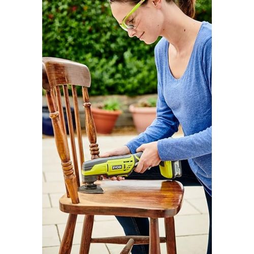  RYOBI RMT18-0 18V ONE+ Cordless Multi-Tool (Bare Tool), Hyper Green