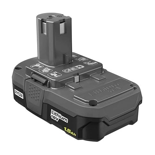  Ryobi 18-Volt ONE+ 1.5Ah Compact Lithium-Ion Battery