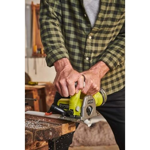  RYOBI - Multi-material saw 18V - diam. 85 mm x 15 mm - 4,250 rpm - Comes with 1 multi-material blade, 1 tile blade, 1 parallel guide and 1 suction nozzle - R18MMS-0