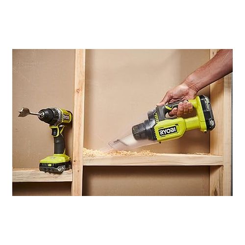  Ryobi RHV18-0 Handheld Vacuum Cleaner, Sans batterie, A Hand