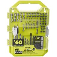 RYOBI Screwdriver Drill and Impact Drive Bit set (65-Piece) Drive Bits A986501