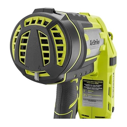  Ryobi P330 18V ONE+ Angled 15 Ga Finish Nailer Battery and Charger Not Included