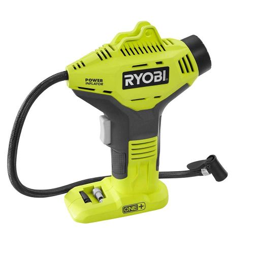  Ryobi P737 18-Volt ONE+ Lithium-Ion Cordless Power Inflator Kit with 1.3 Ah Lithium-Ion Battery,18-Volt Charger and Automotive Pencil Tire Gauge (Bundle)