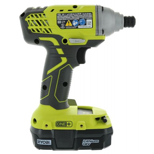  Ryobi P1832 18V One+ Handheld Drill/Driver and Impact Driver Kit (6 Piece Bundle, 1x P277 Drill / Driver, 1x P235 Impact Driver, 1x P118 Dual Chemistry Charger, 2x P102 18V Batteri