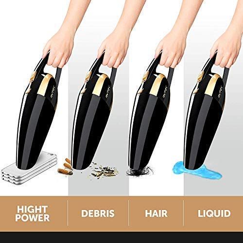  Rytek Car Vacuum Cleaner High Power 120W - Corded Portable Handheld Auto Vacuum Cleaner Powered by 12V Outlet of Car - Long Power Cord 16.4FT(5M) - 2 HEPA Filters - Carrying Bag -