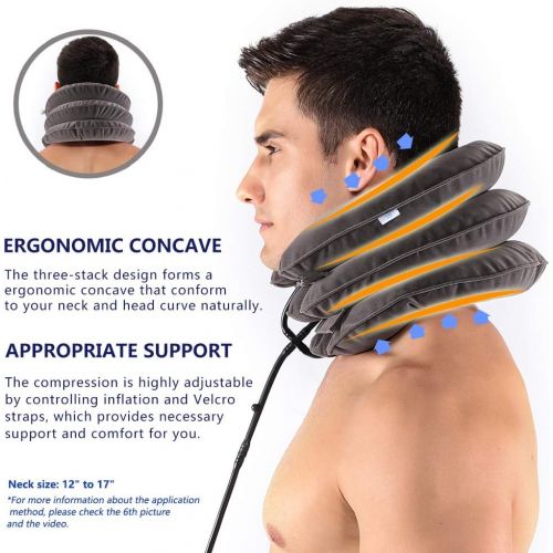  [아마존 핫딜]  [아마존핫딜]Siwei Inflatable Cervical Neck Traction Device for Instant Neck Pain Relief [FDA Approved] - Adjustable Neck...