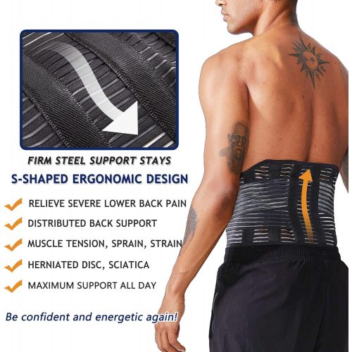  [아마존핫딜][아마존 핫딜] Lumbar Lower Back Brace Support Belt for Men & Women (L