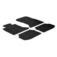 Gledring 0351 Custom Fit All Weather Rubber Floor Mats - 2010-2016 BMW 5 Series (F10/F11) - 4 Piece Set - Black