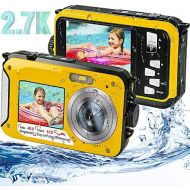 S & P Safe and Perfect Waterproof Digital Camera Underwater Camera Full HD 2.7K 48MP Waterproof Camera with Dual Screen 16X Digital Zoom Flashlight