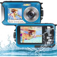 [아마존베스트]S & P Safe and Perfect Underwater Camera Full HD 2.7K 48MP Waterproof Camera for Snorkeling Dual Screen Waterproof Camera Digital with Self-Timer and 16X Digital Zoom (WPC-1)