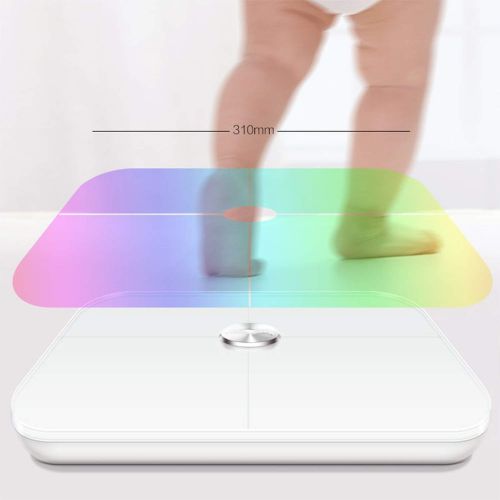  S-D-A Tempered Glass Body Fat Scale Floor Smart Bluetooth,White