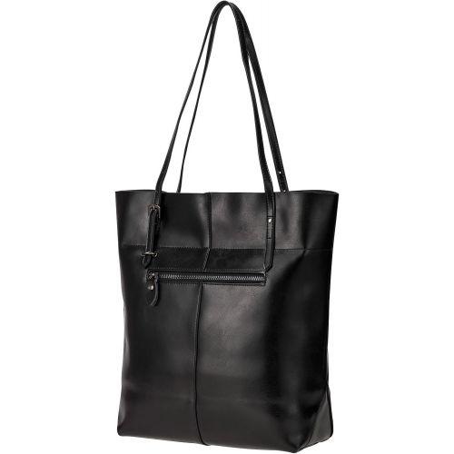  [아마존 핫딜] [아마존핫딜]S-ZONE Vintage Genuine Leather Tote Shoulder Bag Handbag Big Large Capacity Upgraded 2.0