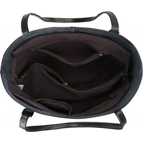  [아마존 핫딜] [아마존핫딜]S-ZONE Vintage Genuine Leather Tote Shoulder Bag Handbag Big Large Capacity Upgraded 2.0