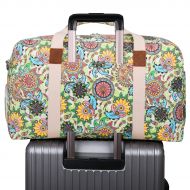 S-ZONE Ladies Women Canvas Weekender Bag Travel Duffel Bag for Overnight Trip