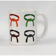 S.B.J - Sportland hochwertige Premium Keramik Tasse mit Kampfsport Guerteln Judo Karate Taekwondo Aikido