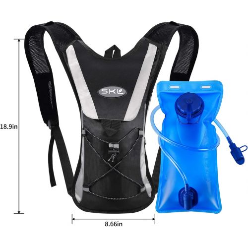  [아마존베스트]S.K.L Hydration Pack - Hydration Backpack with 2 Liter Water Bladder - Lightweight Water Backpack for Running Hiking Cycling Biking Climbing Camping