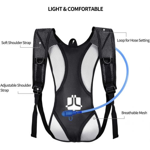  [아마존베스트]S.K.L Hydration Pack - Hydration Backpack with 2 Liter Water Bladder - Lightweight Water Backpack for Running Hiking Cycling Biking Climbing Camping