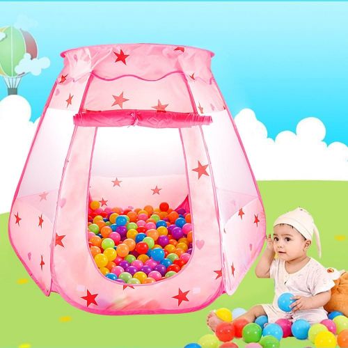  [아마존베스트]S.K.L Kids Princess Play Tent Foldable Popup Balls House for Children Indoor and Outdoor(balls not included), 47 L x 35 H, Pink