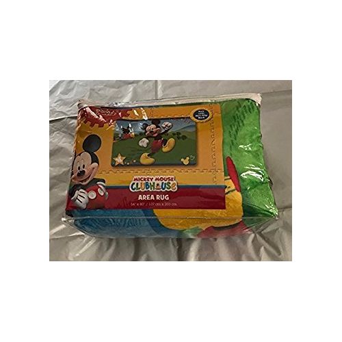  S.L Home Fashions INC Large Disney 54x80 Extra Soft Non-Slip Back Area Rug (Mickey Mouse Clubhouse)