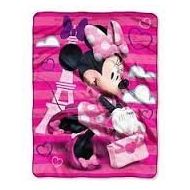 S.L. Home Fashions Disney Minnie Mouse Travel in Style Royal Plush Blanket, Measures 40 by 50 inches