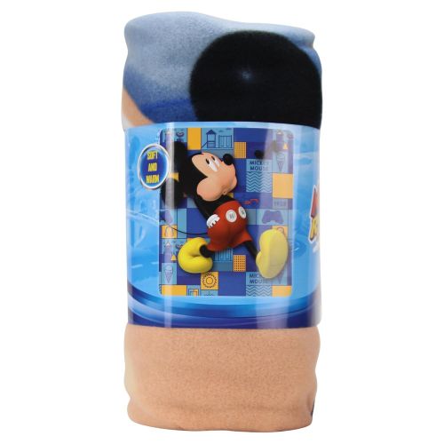  S.L. Home Fashions Mickey Mouse Whistle While you Walk Kids Character lightweight Fleece Throw Blanket